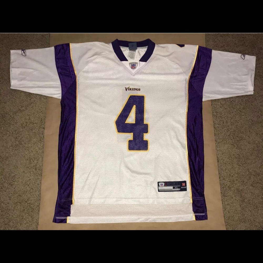 Reebok Minnesota Vikings Brett Favre White Jersey